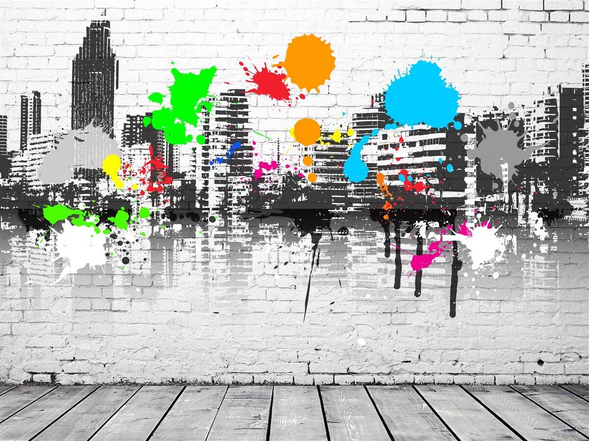 Fototapeta miejskie graffiti na ścianie