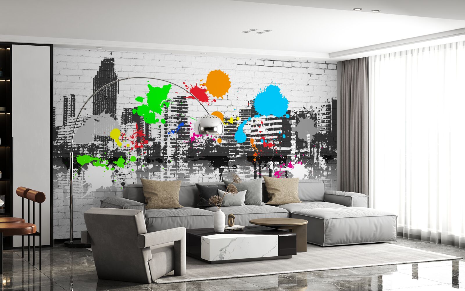 Fototapeta miejskie graffiti na ścianie