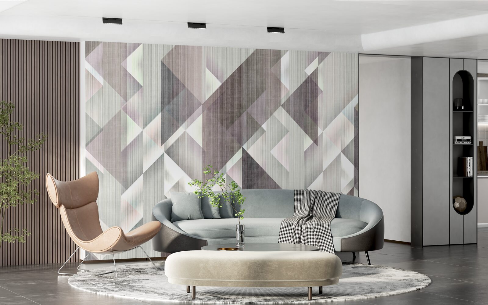 Fototapeta pionowo ułożone kształty geometryczne