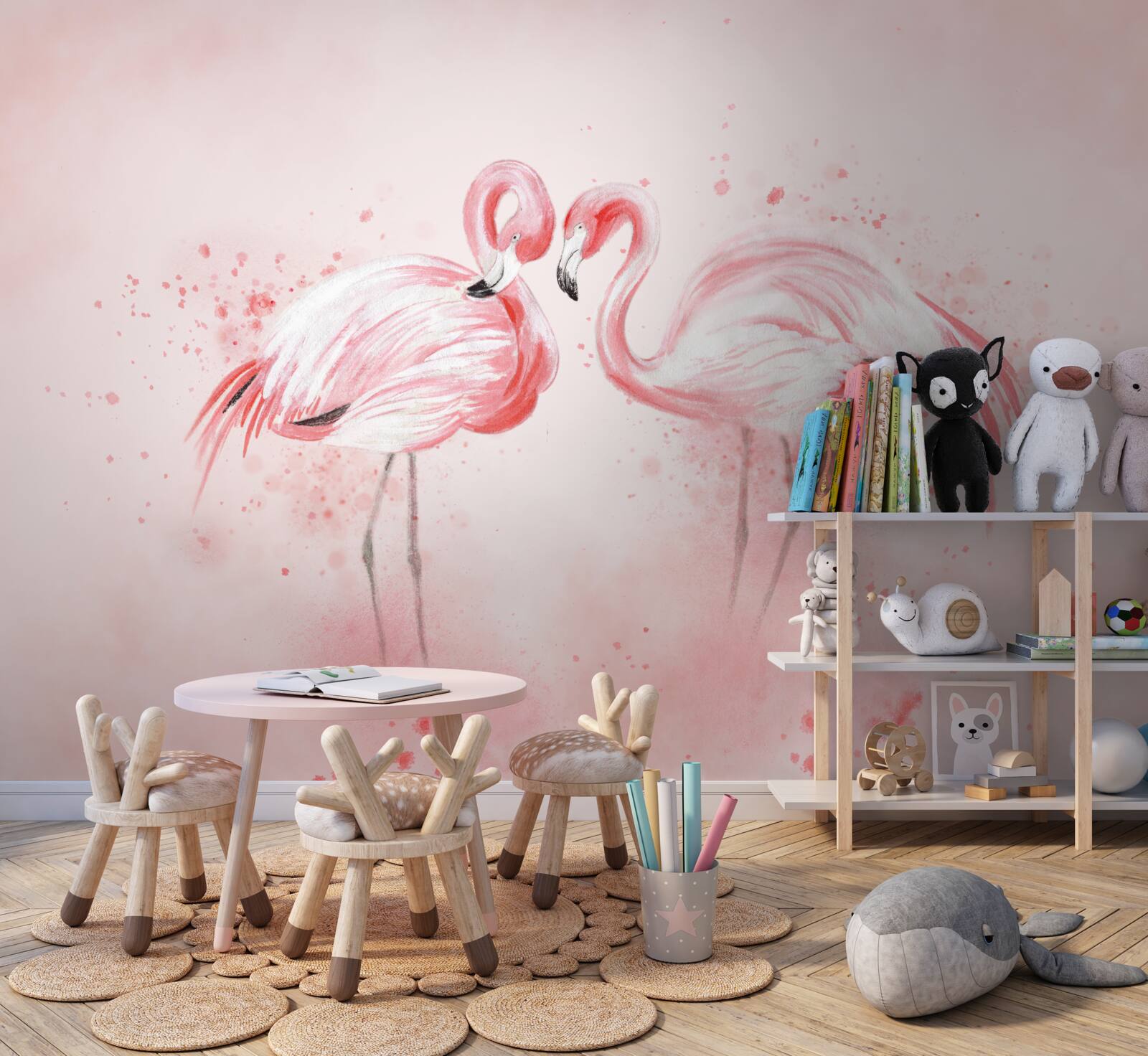 Fototapeta dwa flamingi