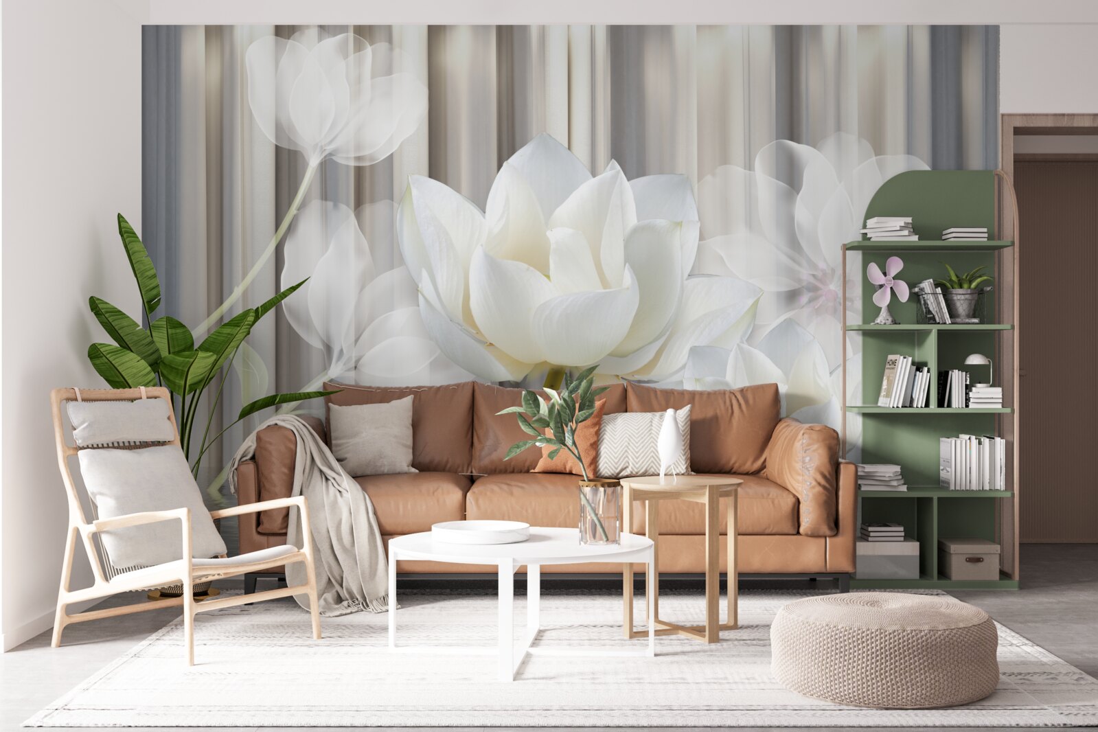 Fototapeta białe tulipany, lekkie jak powietrze