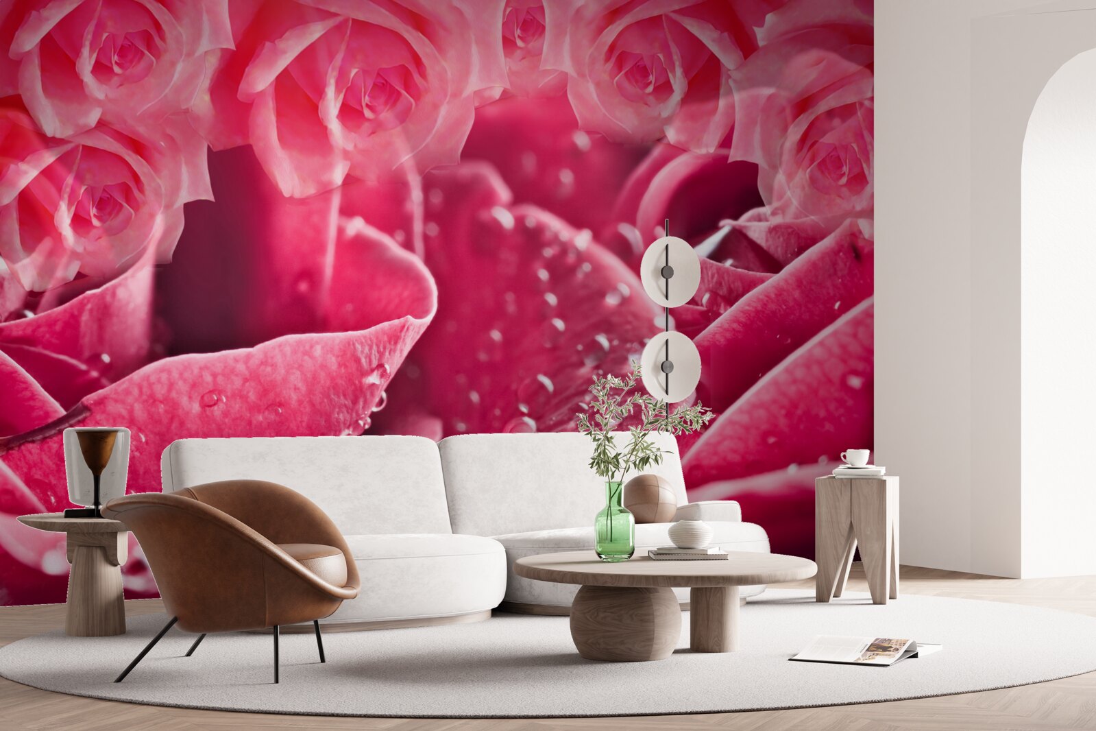 Fototapeta krople rosy na róży