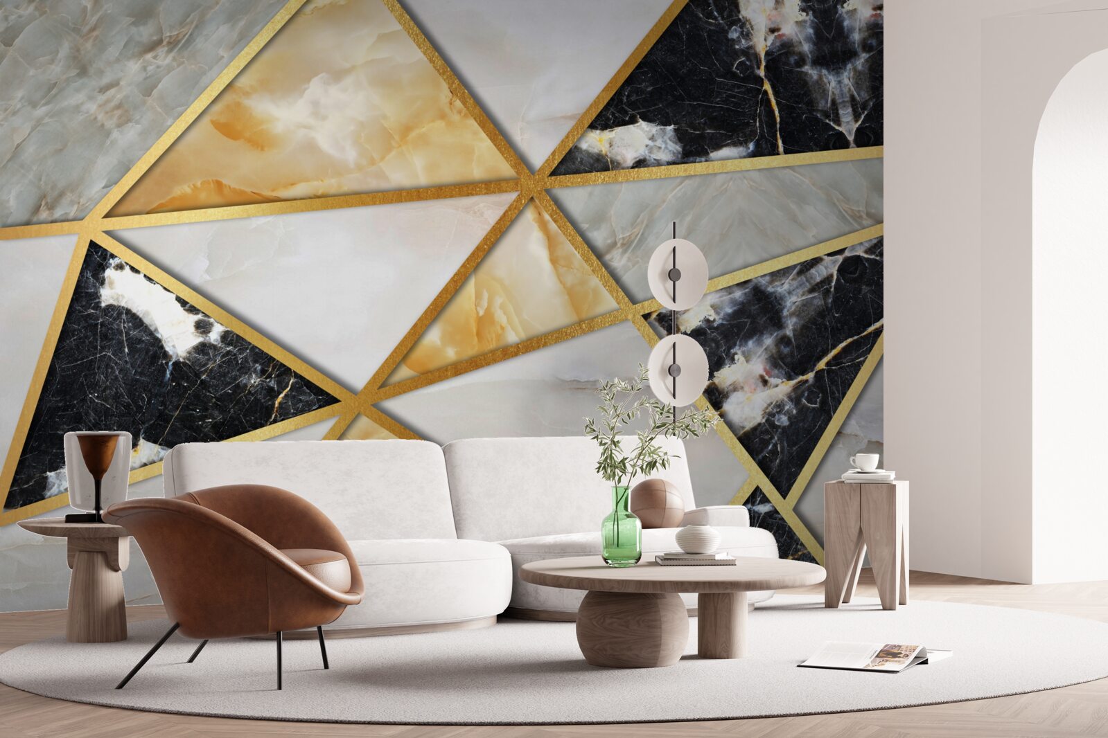 Fototapeta marmurowe tło z geometrycznym wzorem