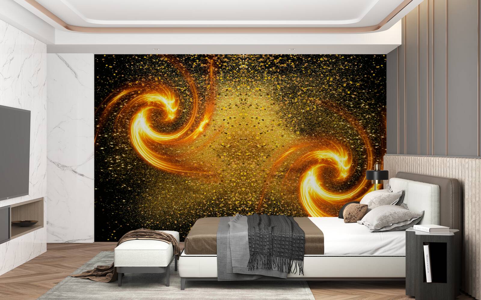 Fototapeta miliony astralnych luminarzy i kilka galaktyk
