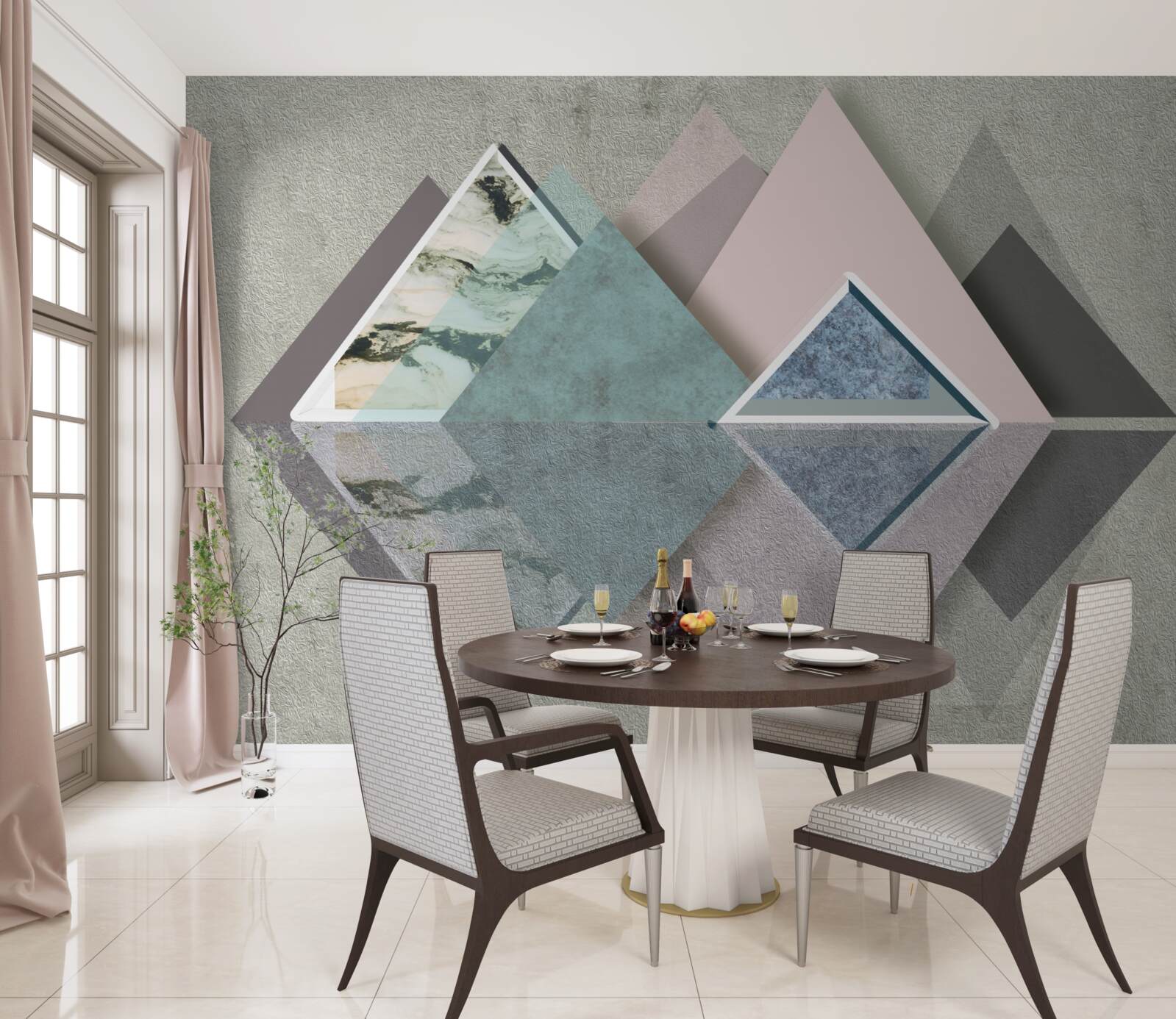Fototapeta abstrakcyjny las geometrii